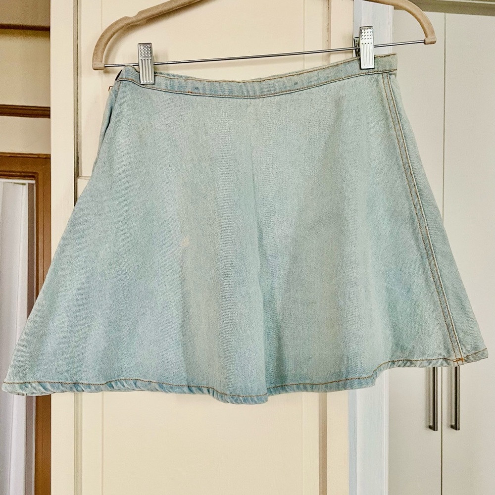 Denim skater skirt